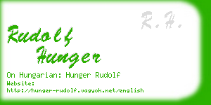 rudolf hunger business card